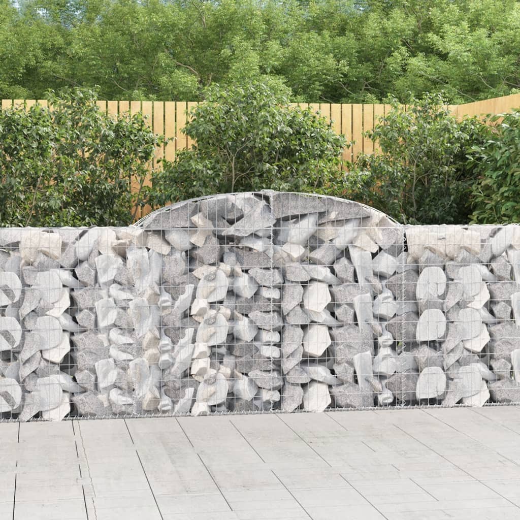 vidaXL Kosze gabionowe, 12 szt, 300x30x100/120cm, galwanizowane żelazo