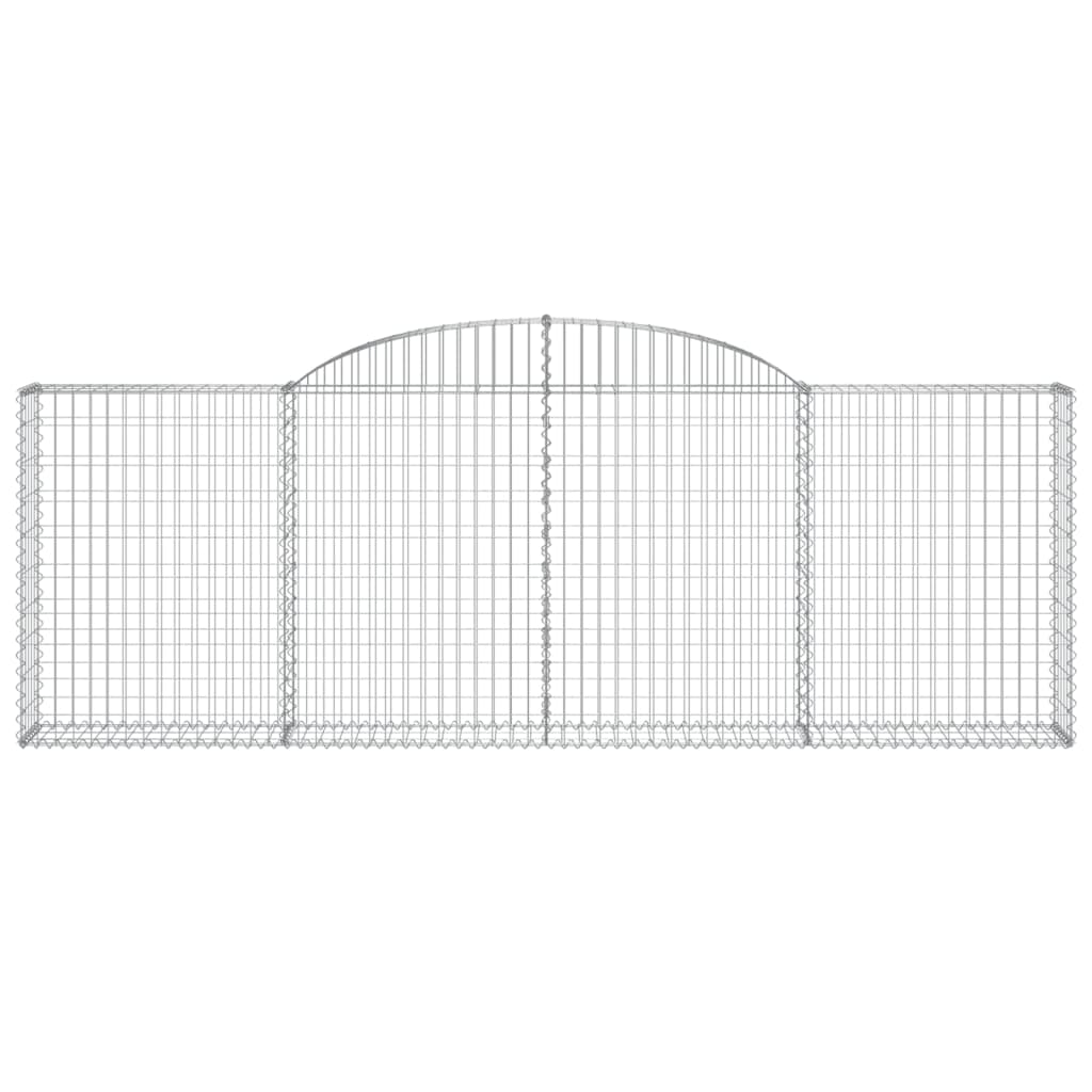 vidaXL Kosze gabionowe, 13 szt, 300x30x100/120cm, galwanizowane żelazo