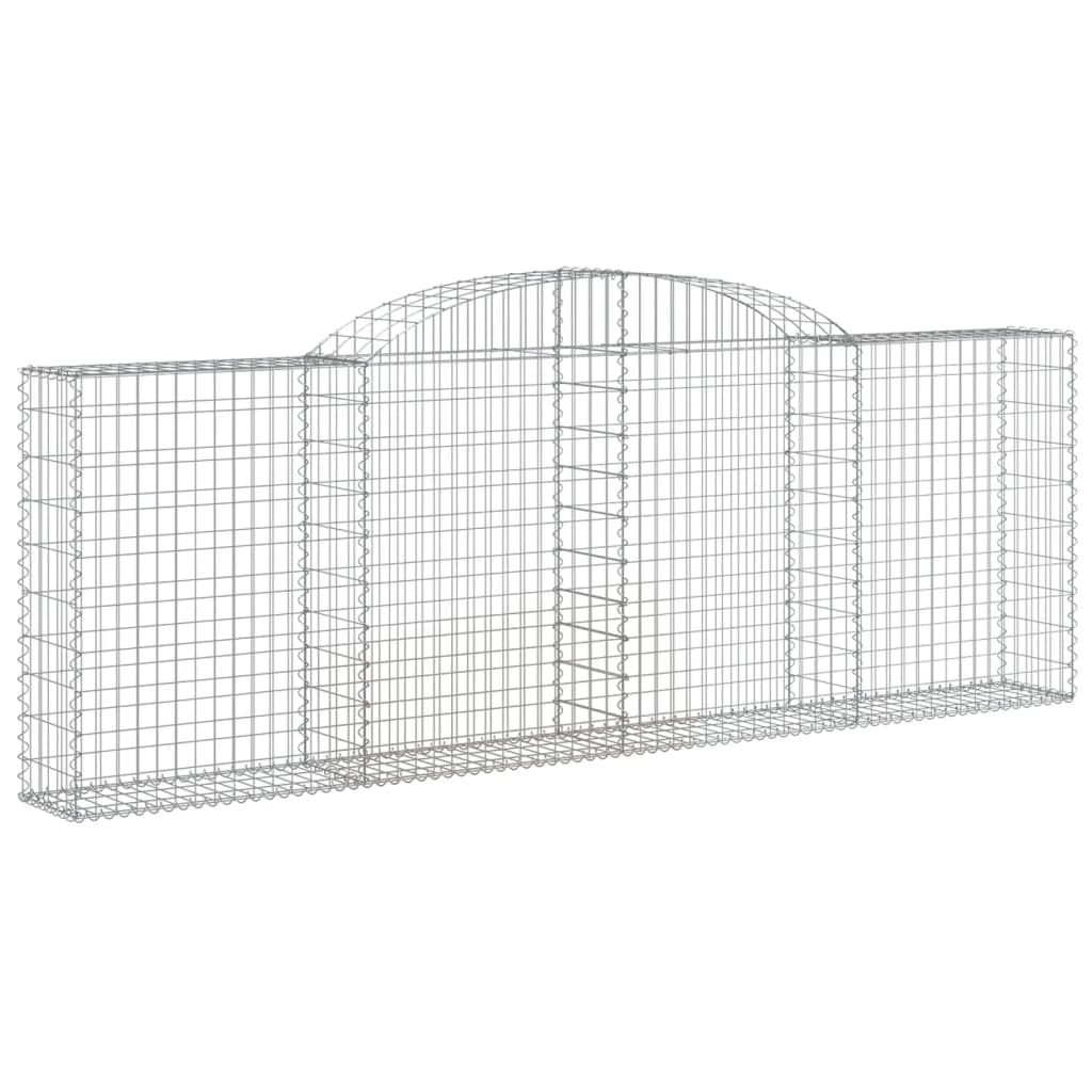vidaXL Kosze gabionowe, 17 szt, 300x30x100/120cm, galwanizowane żelazo