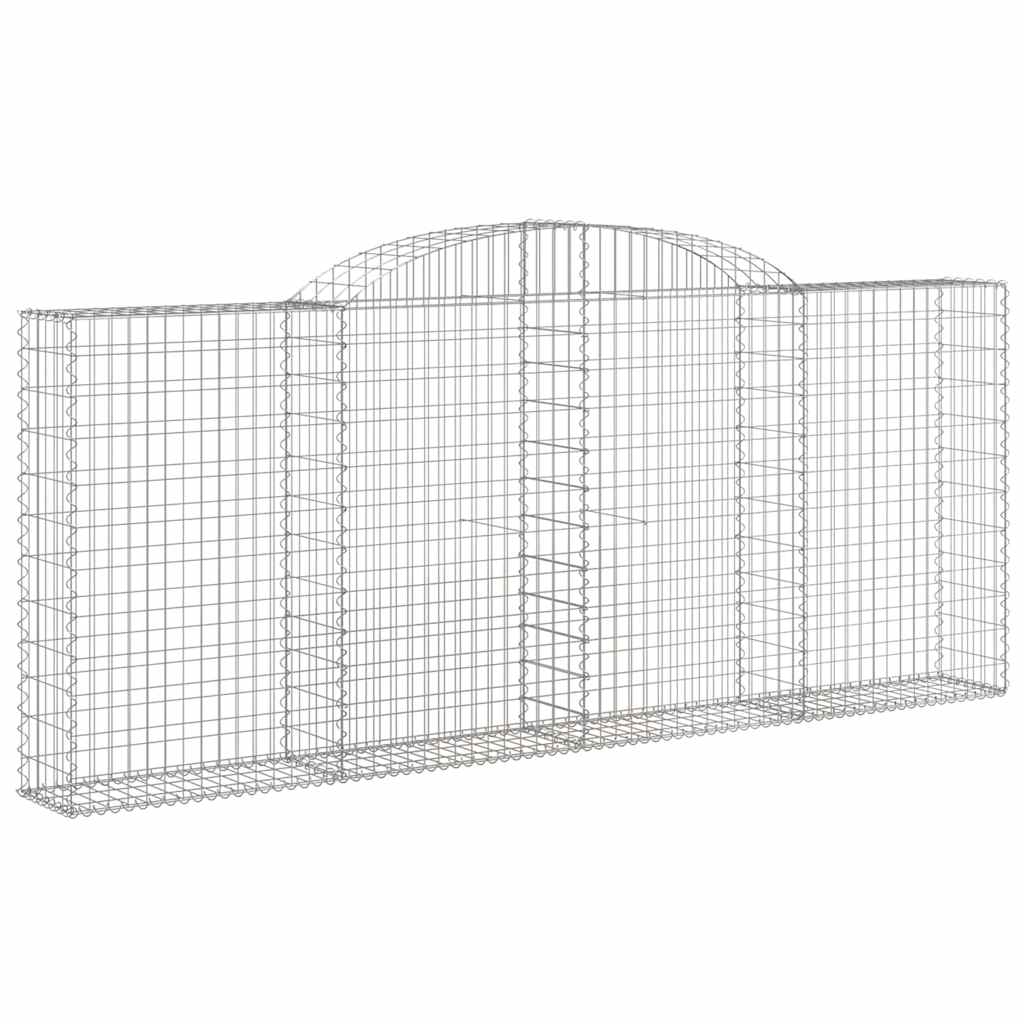vidaXL Kosze gabionowe, 20 szt, 300x30x120/140cm, galwanizowane żelazo
