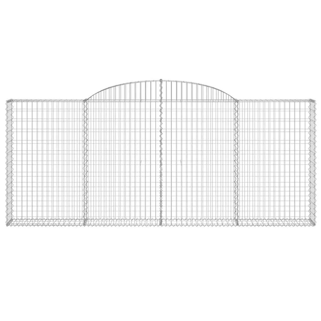 vidaXL Kosze gabionowe, 20 szt, 300x30x120/140cm, galwanizowane żelazo