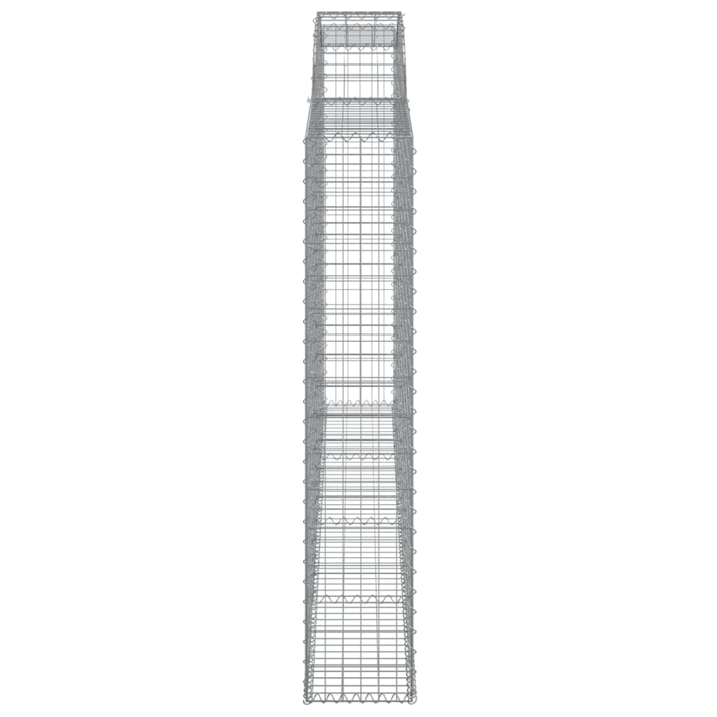 vidaXL Kosze gabionowe, 4 szt, 300x30x160/180 cm, galwanizowane żelazo