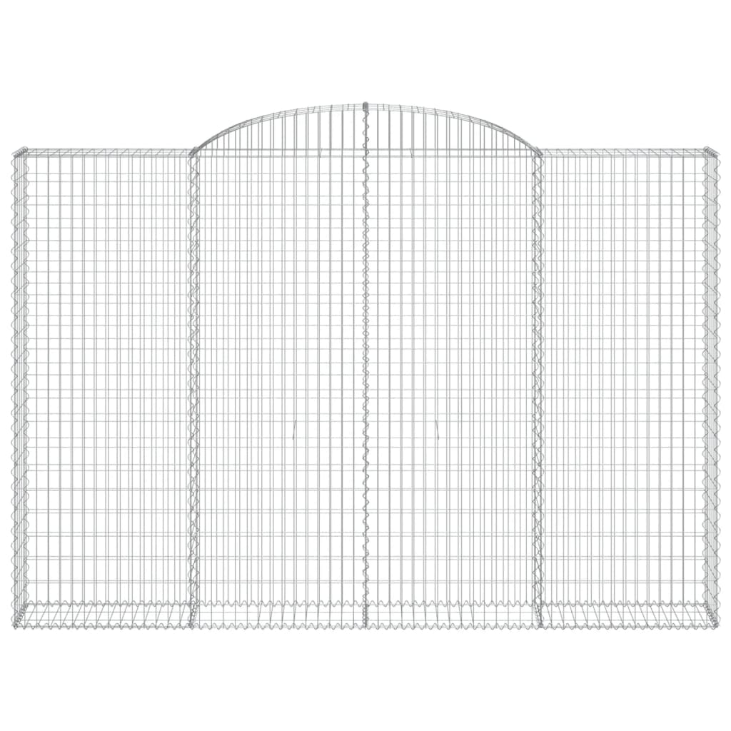 vidaXL Kosze gabionowe, 2 szt, 300x30x200/220 cm, galwanizowane żelazo