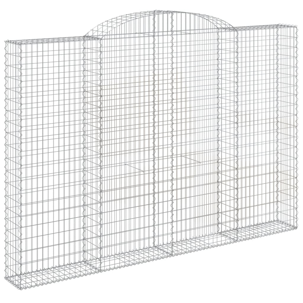 vidaXL Kosze gabionowe, 3 szt, 300x30x200/220 cm, galwanizowane żelaz