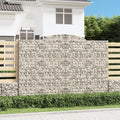 vidaXL Kosze gabionowe, 3 szt, 300x30x200/220 cm, galwanizowane żelaz