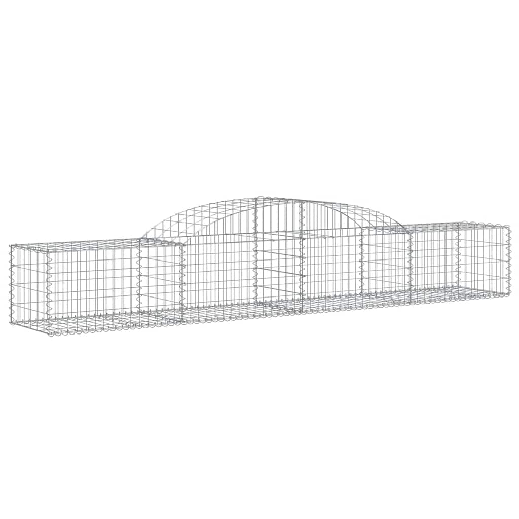 vidaXL Kosze gabionowe, 2 szt, 300x50x40/60 cm, galwanizowane żelazo