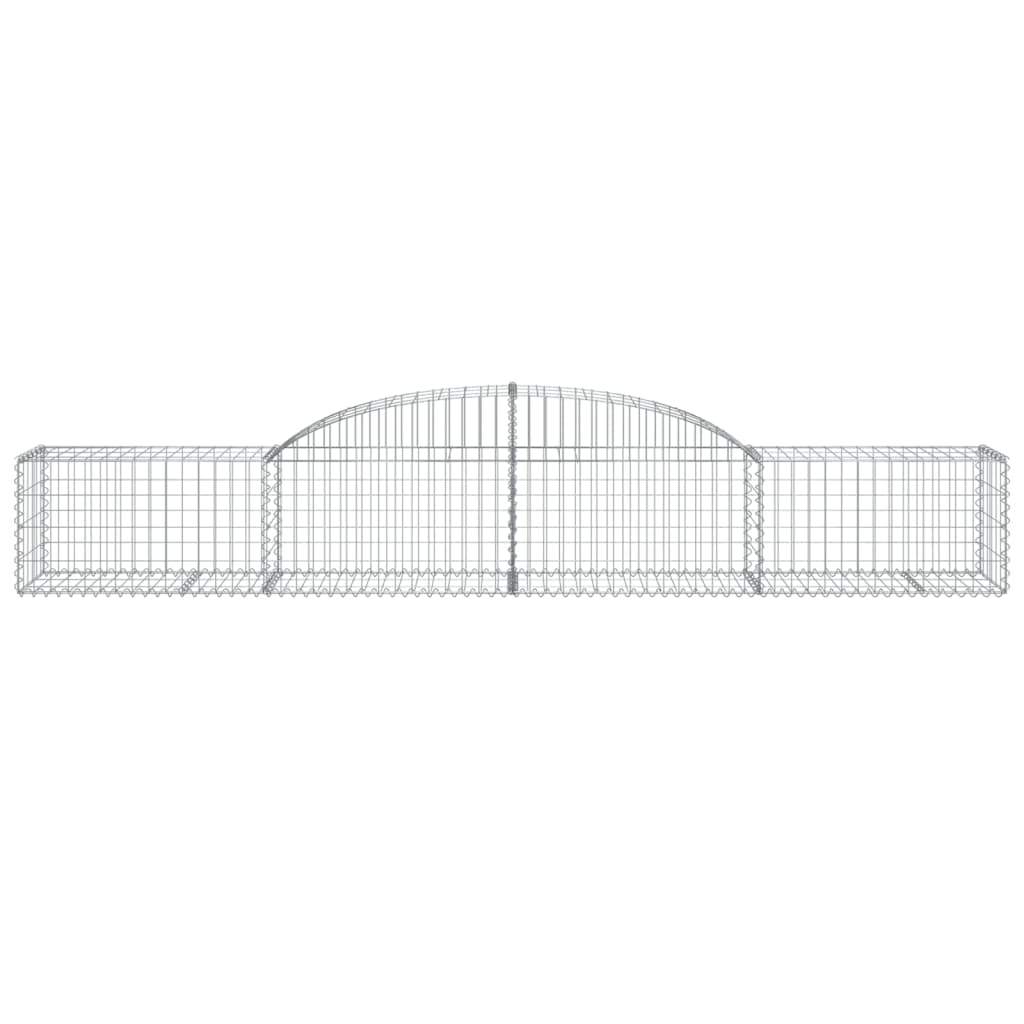 vidaXL Kosze gabionowe, 4 szt, 300x50x40/60 cm, galwanizowane żelazo