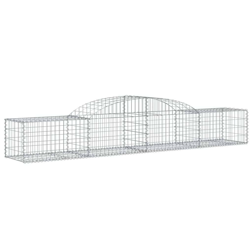 vidaXL Kosze gabionowe, 6 szt, 300x50x40/60 cm, galwanizowane żelazo
