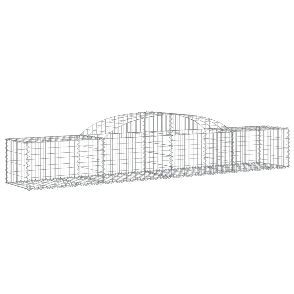 vidaXL Kosze gabionowe, 8 szt, 300x50x40/60 cm, galwanizowane żelazo