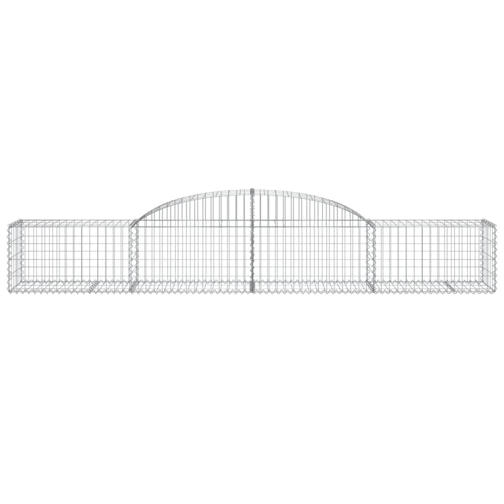 vidaXL Kosze gabionowe, 10 szt, 300x50x40/60 cm, galwanizowane żelazo