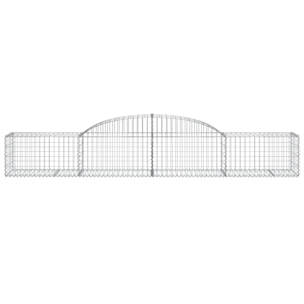 vidaXL Kosze gabionowe, 17 szt, 300x50x40/60 cm, galwanizowane żelazo