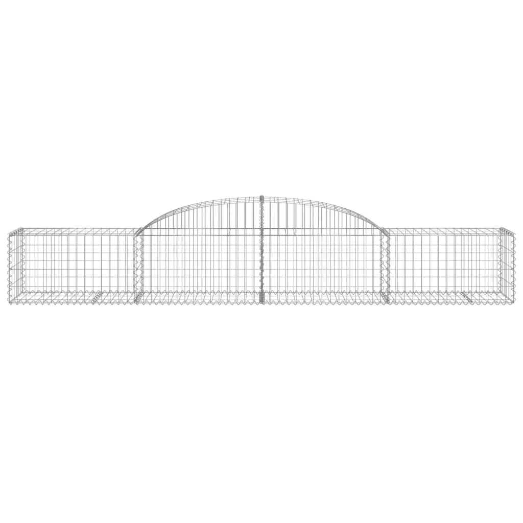 vidaXL Kosze gabionowe, 25 szt, 300x50x40/60 cm, galwanizowane żelazo