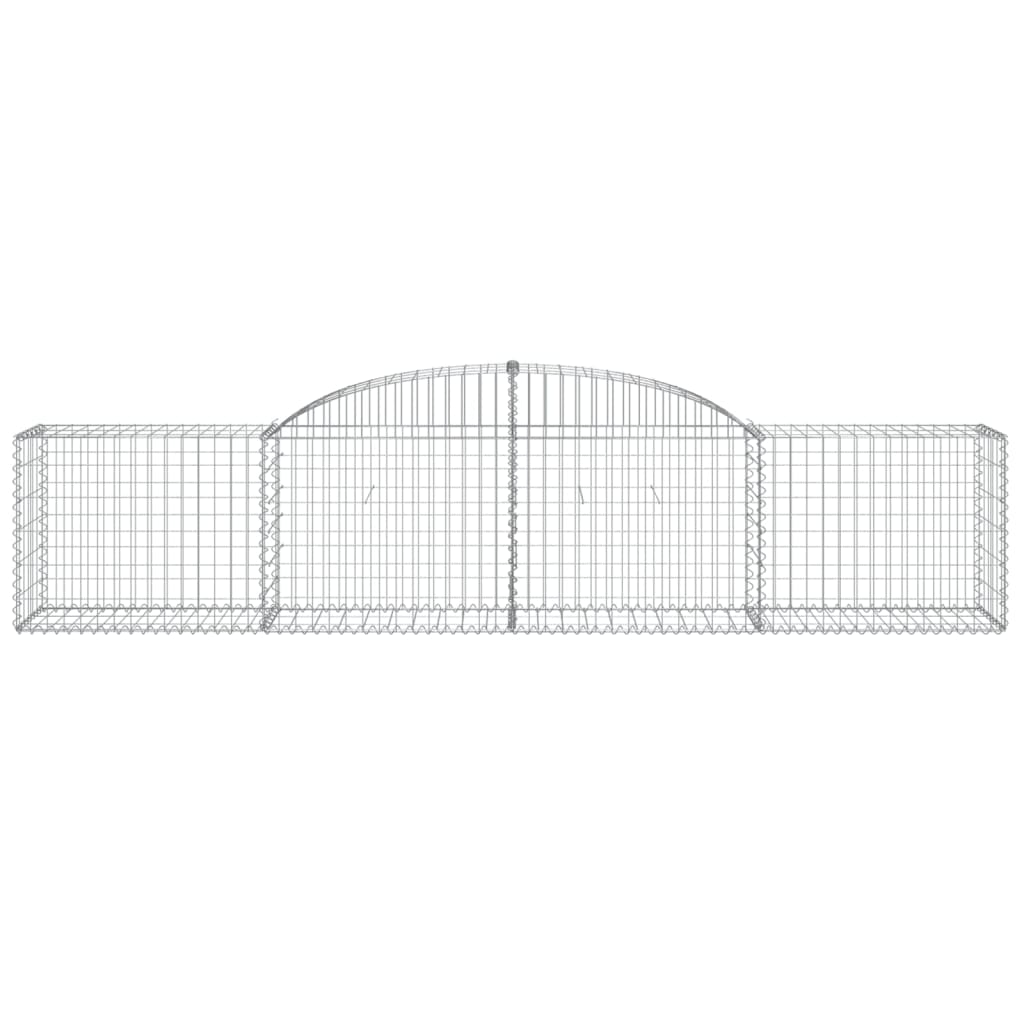vidaXL Kosze gabionowe, 5 szt., 300x50x60/80 cm, galwanizowane żelazo