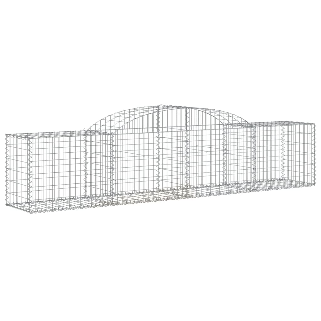 vidaXL Kosze gabionowe, 6 szt., 300x50x60/80 cm, galwanizowane żelazo