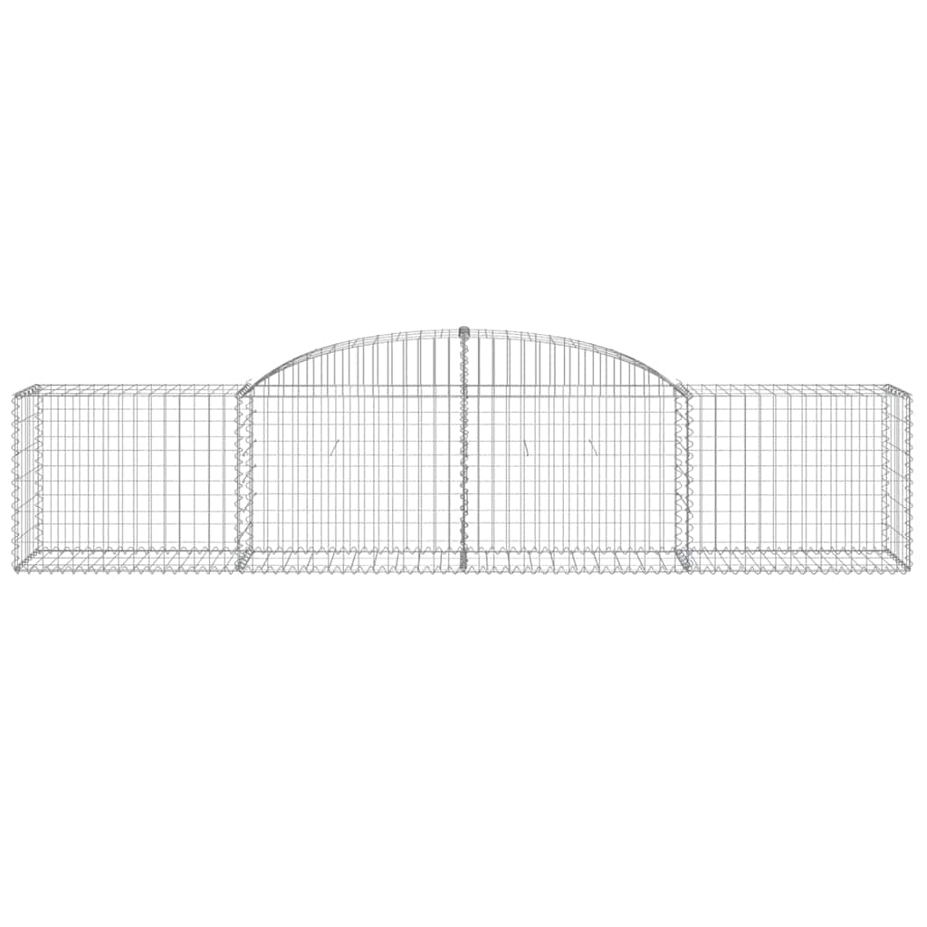 vidaXL Kosze gabionowe, 11 szt., 300x50x60/80 cm, galwanizowane żelazo