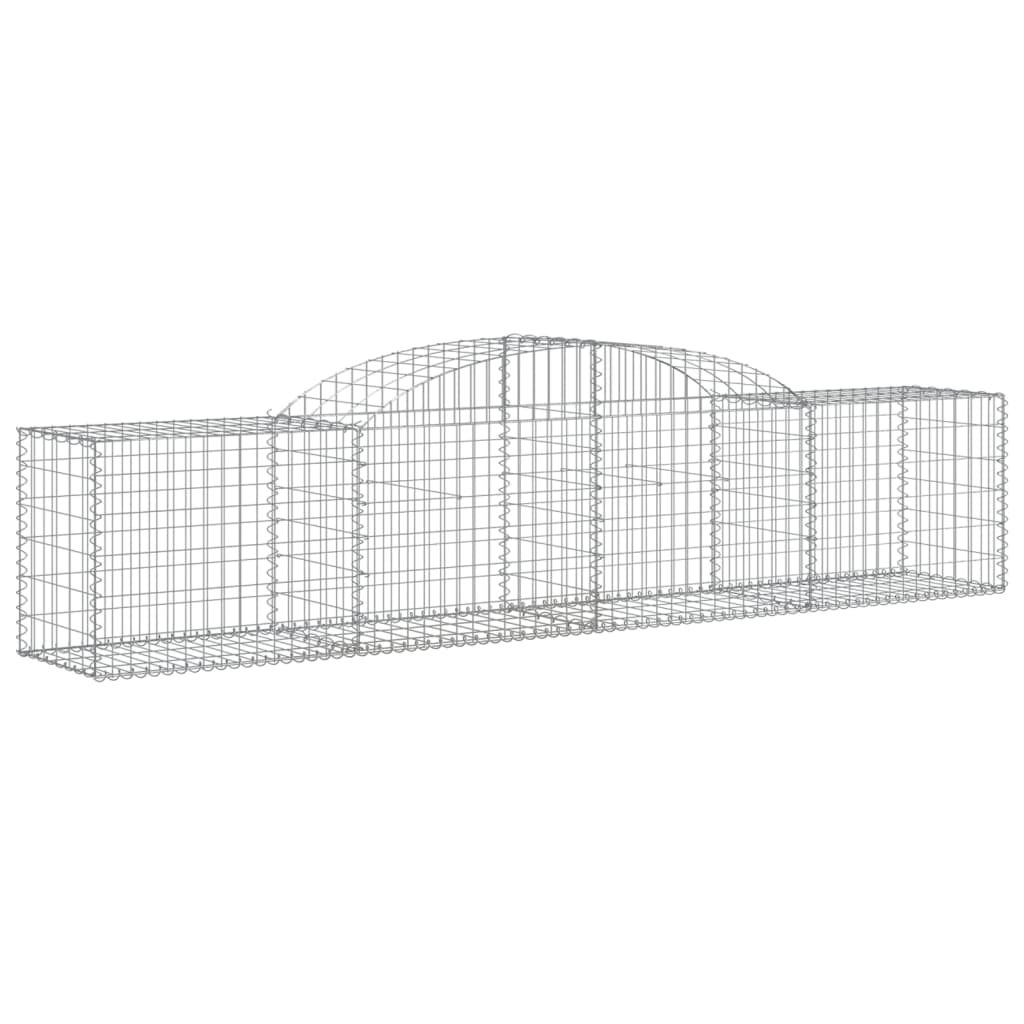 vidaXL Kosze gabionowe, 12 szt., 300x50x60/80 cm, galwanizowane żelazo