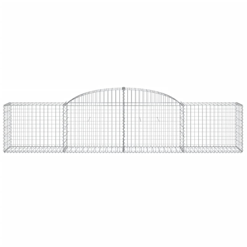 vidaXL Kosze gabionowe, 15 szt., 300x50x60/80 cm, galwanizowane żelazo
