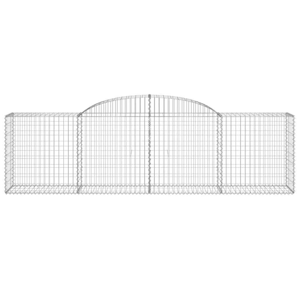 vidaXL Kosze gabionowe, 6 szt., 300x50x80/100 cm, galwanizowane żelazo