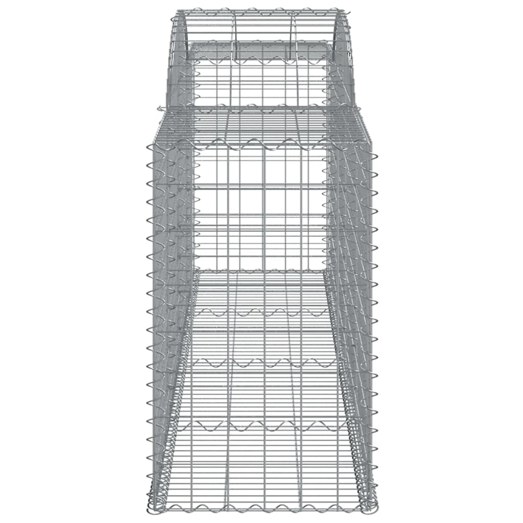 vidaXL Kosze gabionowe, 6 szt., 300x50x80/100 cm, galwanizowane żelazo