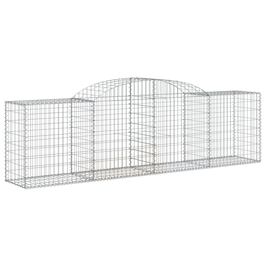vidaXL Kosze gabionowe, 12 szt, 300x50x80/100 cm, galwanizowane żelazo