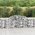 vidaXL Kosze gabionowe, 13 szt, 300x50x80/100 cm, galwanizowane żelazo