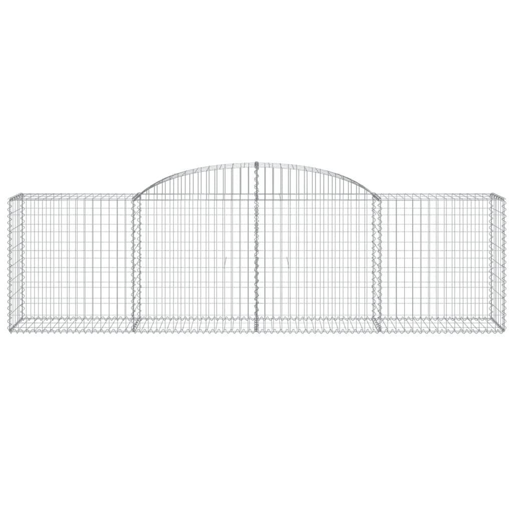 vidaXL Kosze gabionowe, 15 szt, 300x50x80/100 cm, galwanizowane żelazo