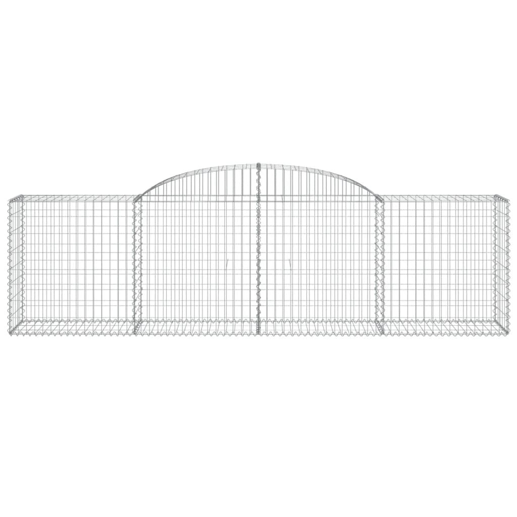 vidaXL Kosze gabionowe, 17 szt, 300x50x80/100 cm, galwanizowane żelazo