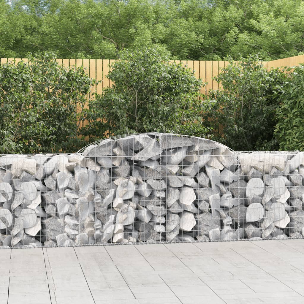 vidaXL Kosze gabionowe, 20 szt, 300x50x80/100 cm, galwanizowane żelazo
