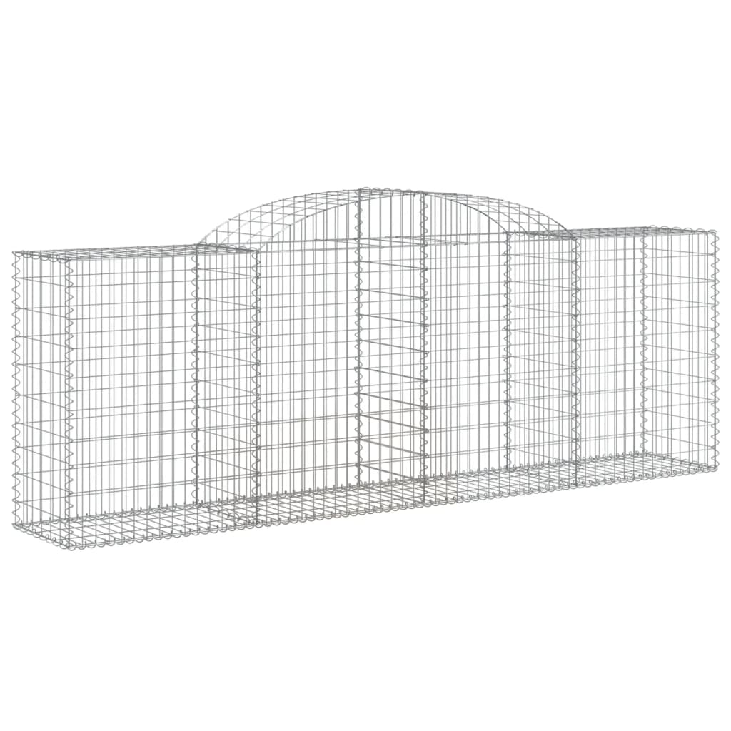 vidaXL Kosze gabionowe, 2 szt, 300x50x100/120 cm, galwanizowane żelazo