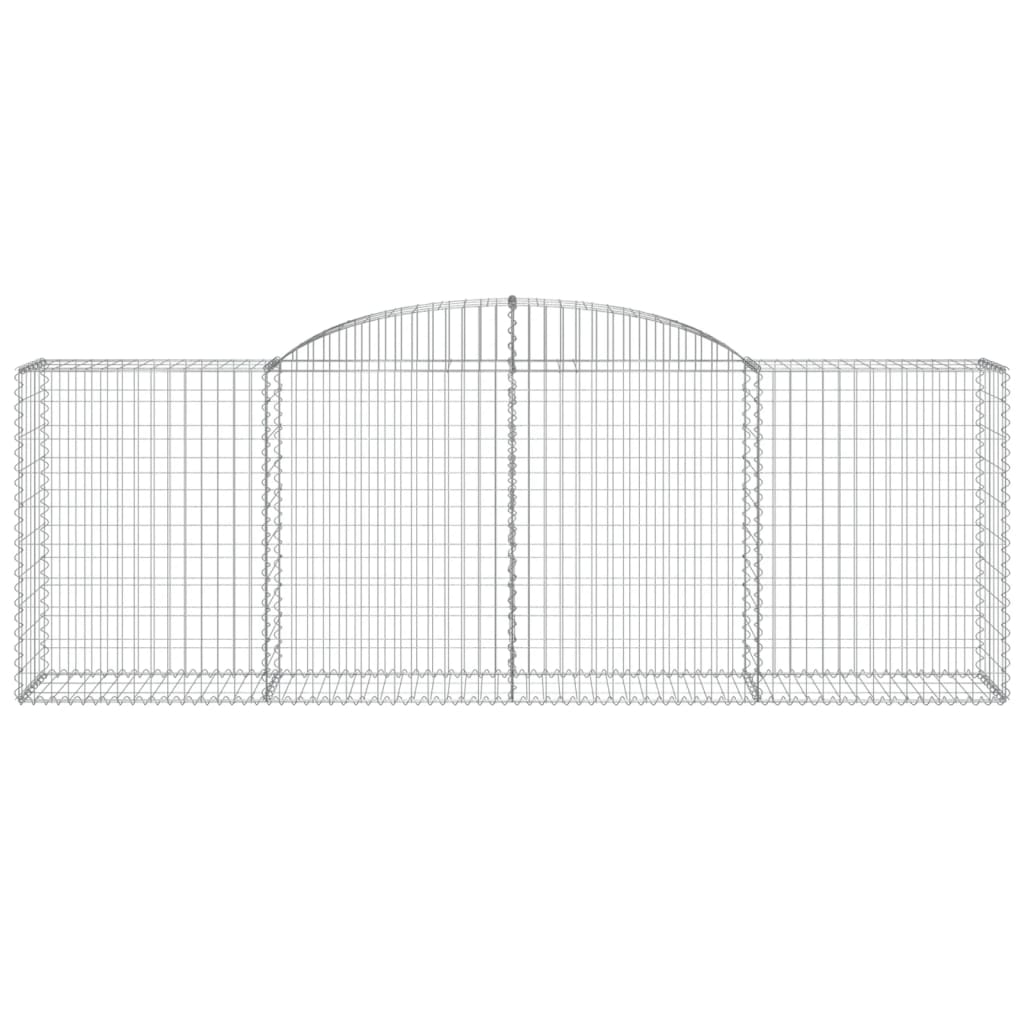 vidaXL Kosze gabionowe, 4 szt, 300x50x100/120 cm, galwanizowane żelazo