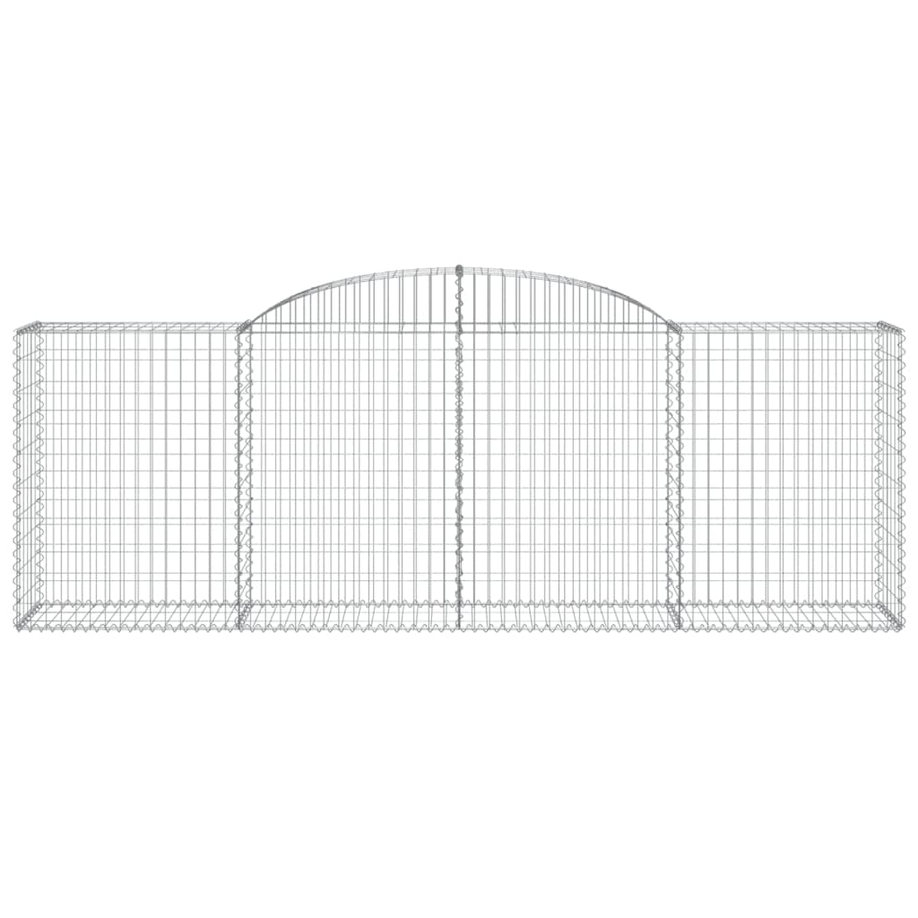 vidaXL Kosze gabionowe, 8 szt, 300x50x100/120 cm, galwanizowane żelazo