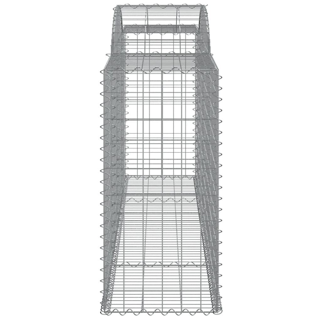 vidaXL Kosze gabionowe, 9 szt, 300x50x100/120 cm, galwanizowane żelazo