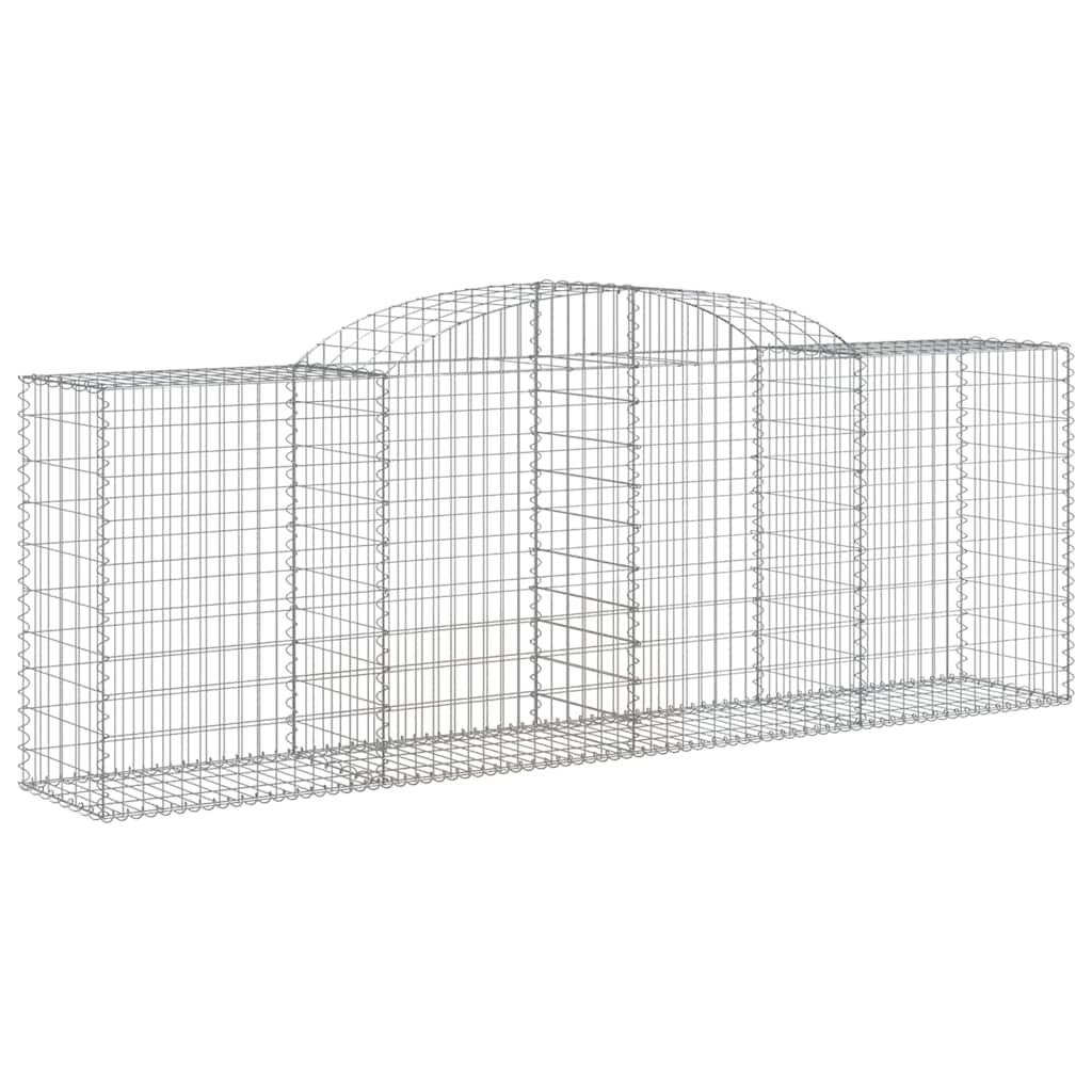 vidaXL Kosze gabionowe, 10 szt, 300x50x100/120cm, galwanizowane żelazo