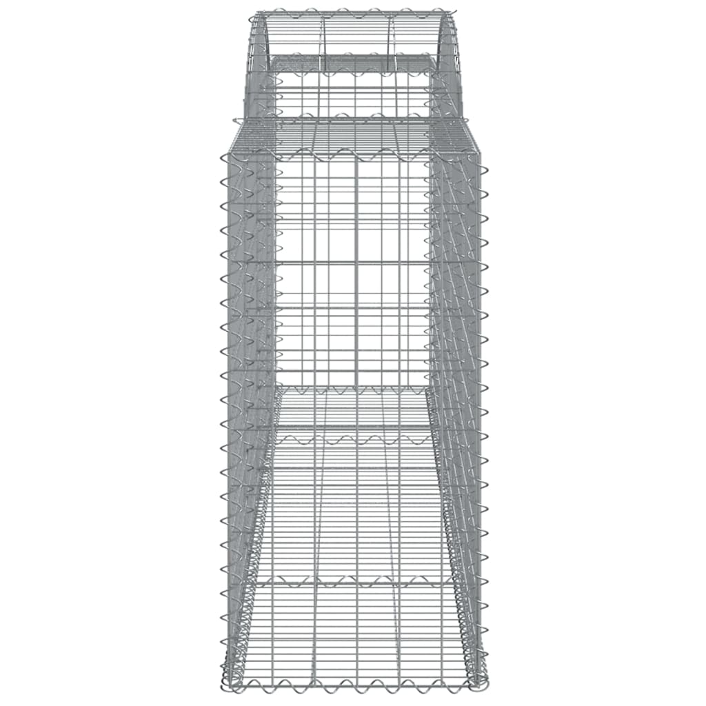 vidaXL Kosze gabionowe, 10 szt, 300x50x100/120cm, galwanizowane żelazo