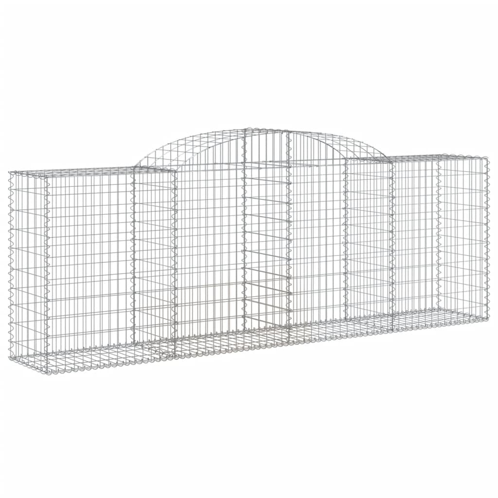 vidaXL Kosze gabionowe, 11 szt, 300x50x100/120cm, galwanizowane żelazo