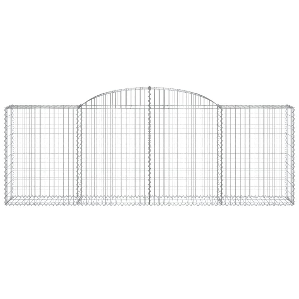 vidaXL Kosze gabionowe, 11 szt, 300x50x100/120cm, galwanizowane żelazo