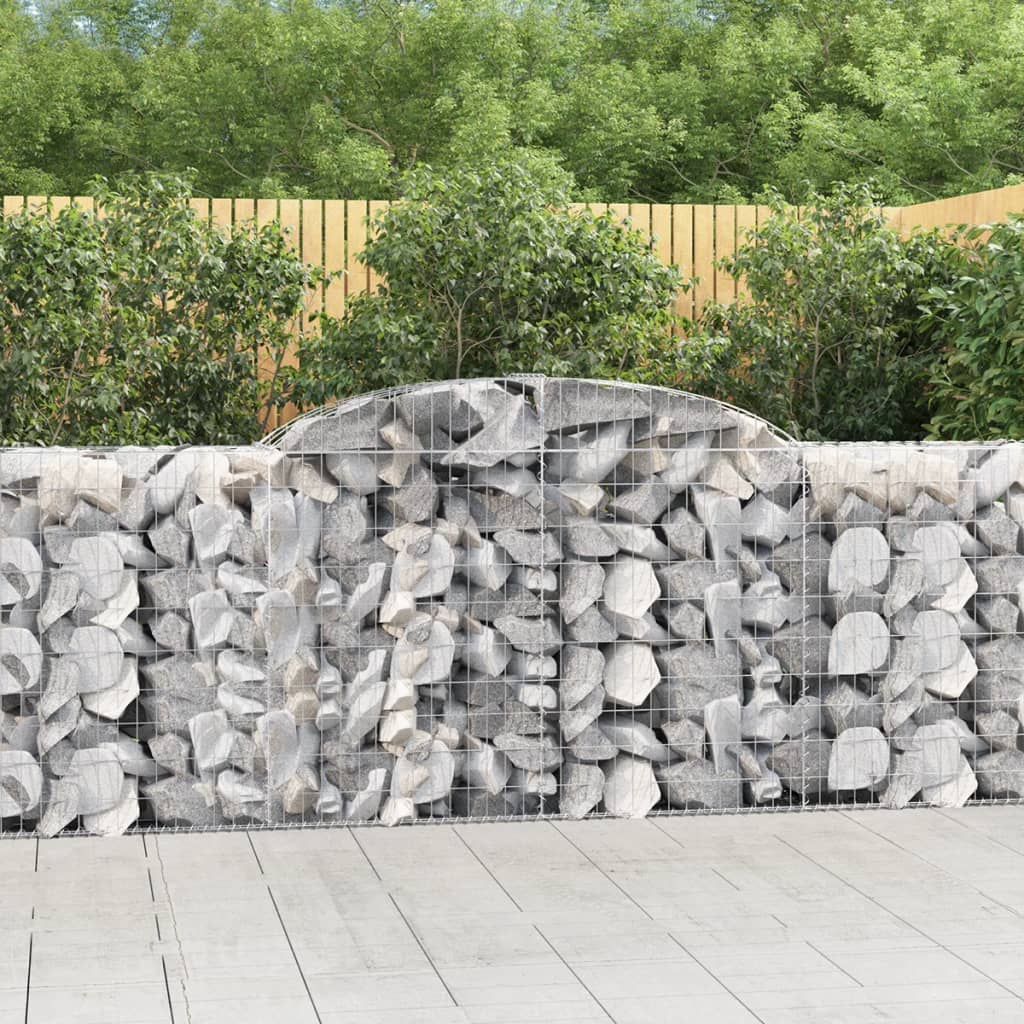 vidaXL Kosze gabionowe, 11 szt, 300x50x100/120cm, galwanizowane żelazo
