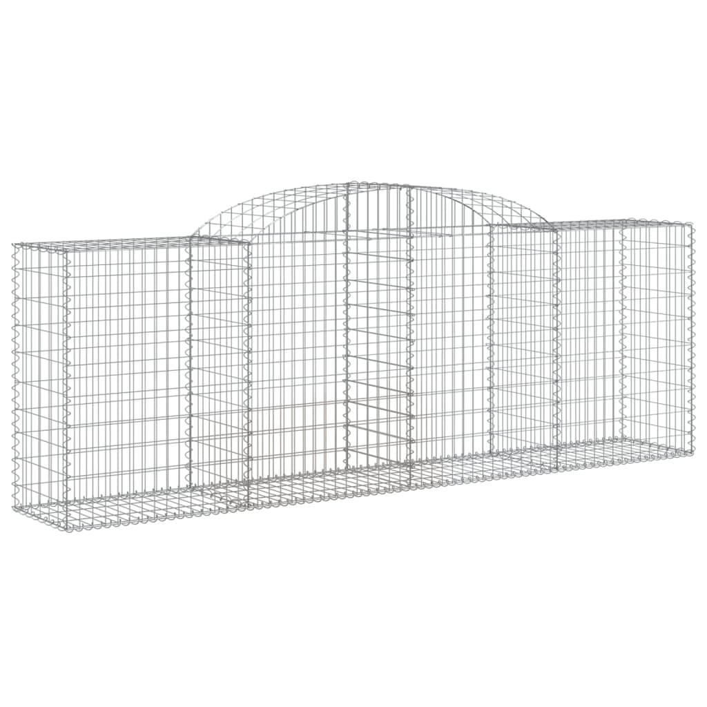 vidaXL Kosze gabionowe, 15 szt, 300x50x100/120cm, galwanizowane żelazo