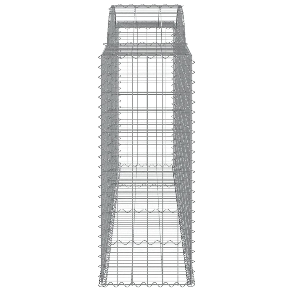 vidaXL Kosze gabionowe, 5 szt, 300x50x120/140 cm, galwanizowane żelazo