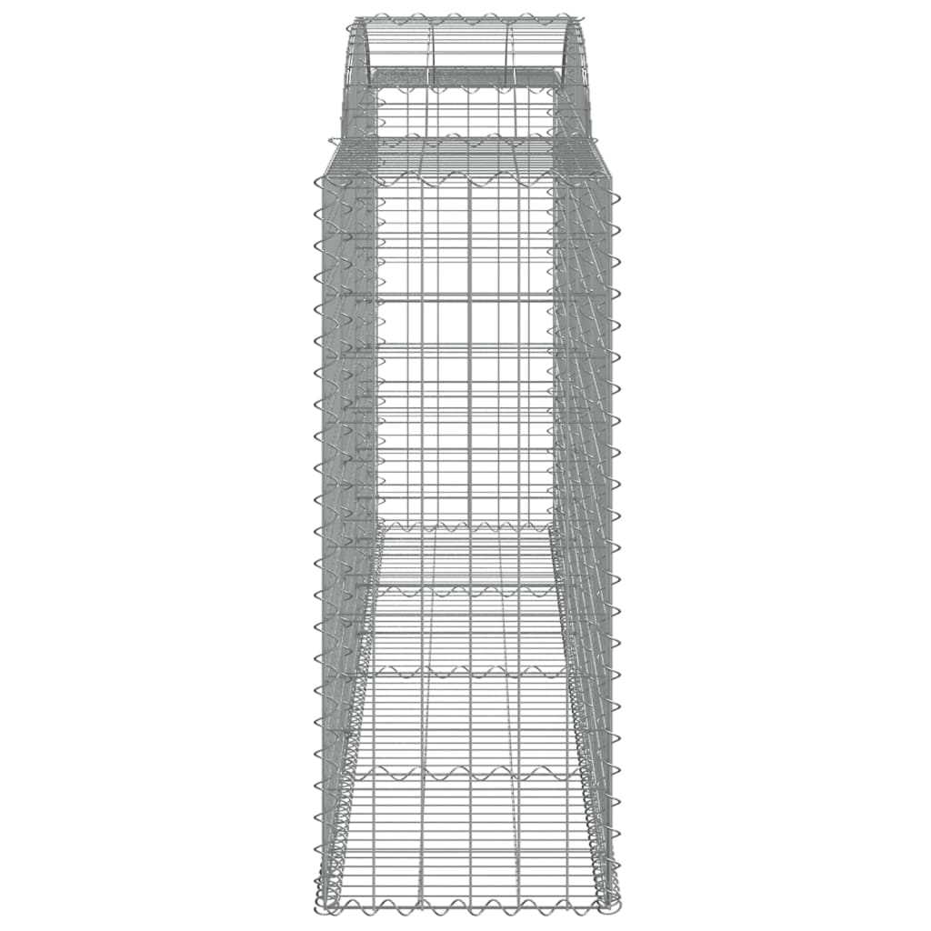 vidaXL Kosze gabionowe, 8 szt, 300x50x120/140 cm, galwanizowane żelazo