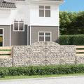 vidaXL Kosze gabionowe, 10 szt, 300x50x120/140cm, galwanizowane żelazo