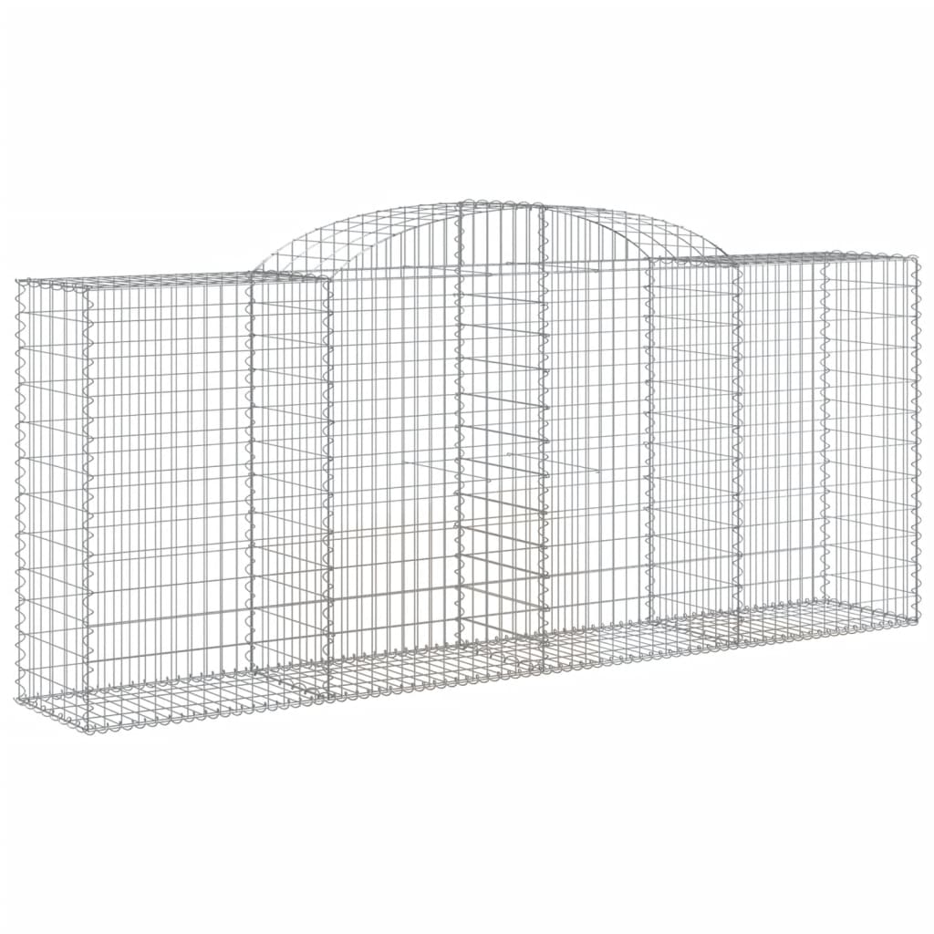 vidaXL Kosze gabionowe, 12 szt, 300x50x120/140cm, galwanizowane żelazo