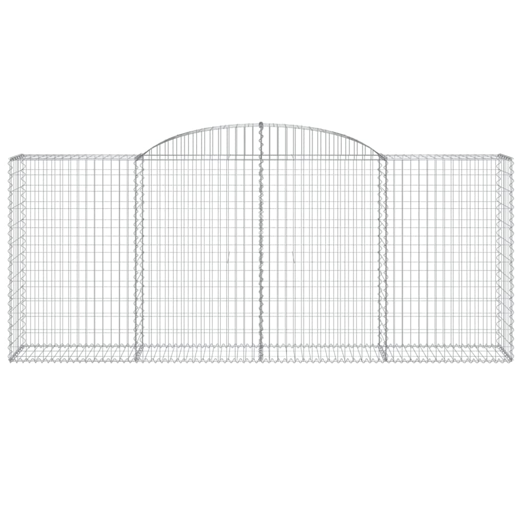 vidaXL Kosze gabionowe, 13 szt, 300x50x120/140cm, galwanizowane żelazo