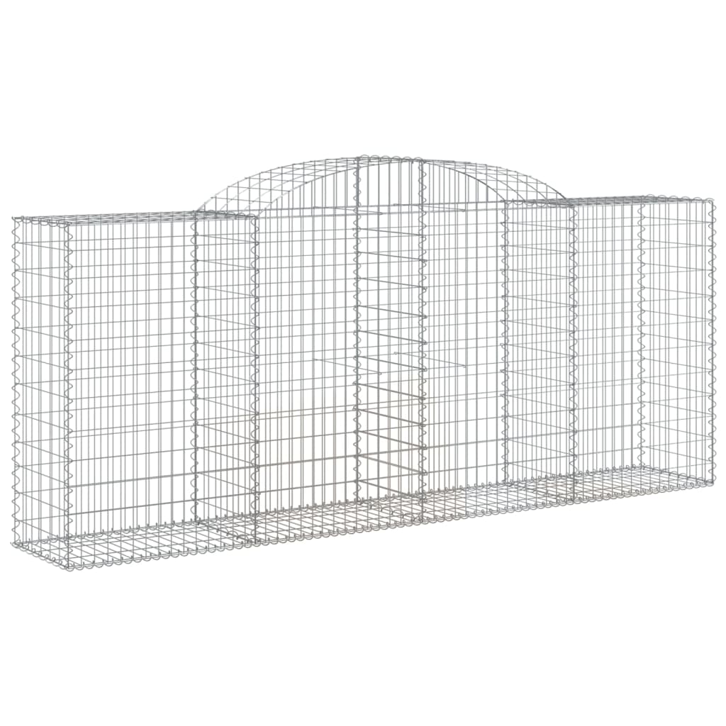 vidaXL Kosze gabionowe, 15 szt, 300x50x120/140cm, galwanizowane żelazo