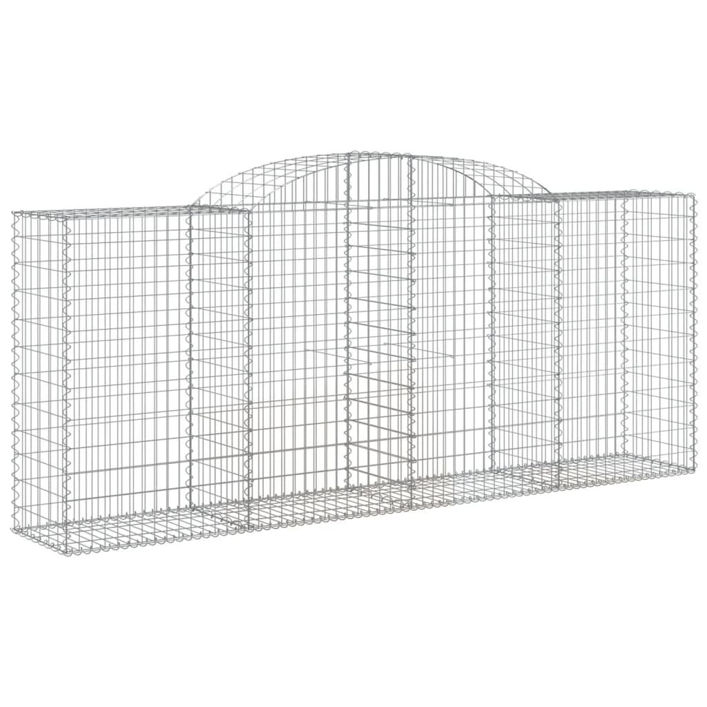 vidaXL Kosze gabionowe, 17 szt, 300x50x120/140cm, galwanizowane żelazo