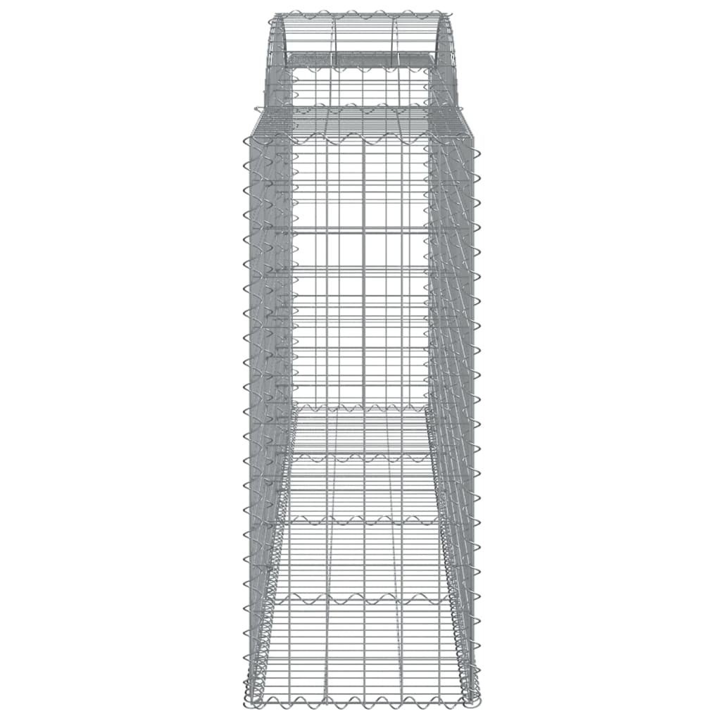 vidaXL Kosze gabionowe, 17 szt, 300x50x120/140cm, galwanizowane żelazo