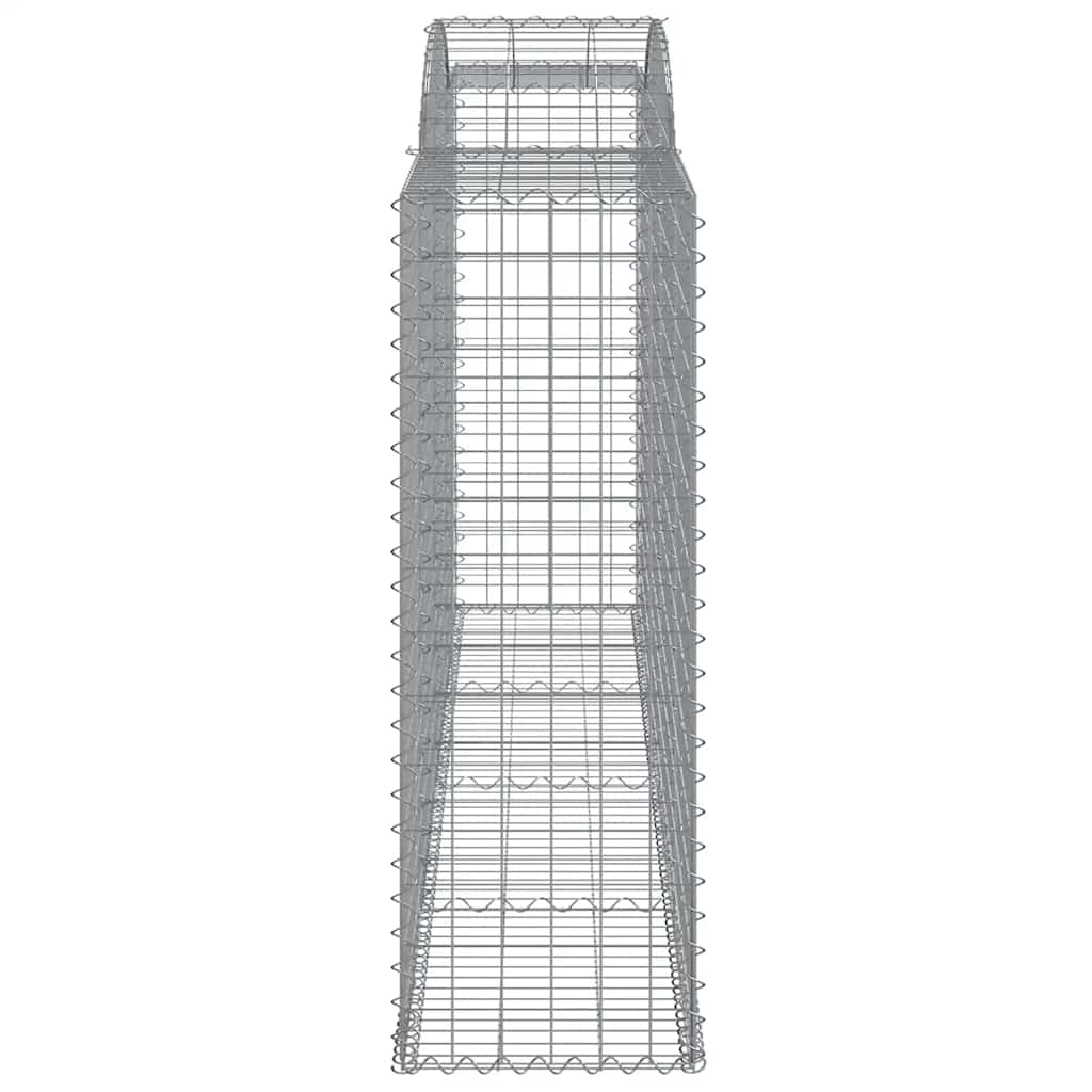 vidaXL Kosze gabionowe, 2 szt, 300x50x140/160 cm, galwanizowane żelazo