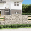 vidaXL Kosze gabionowe, 2 szt, 300x50x140/160 cm, galwanizowane żelazo