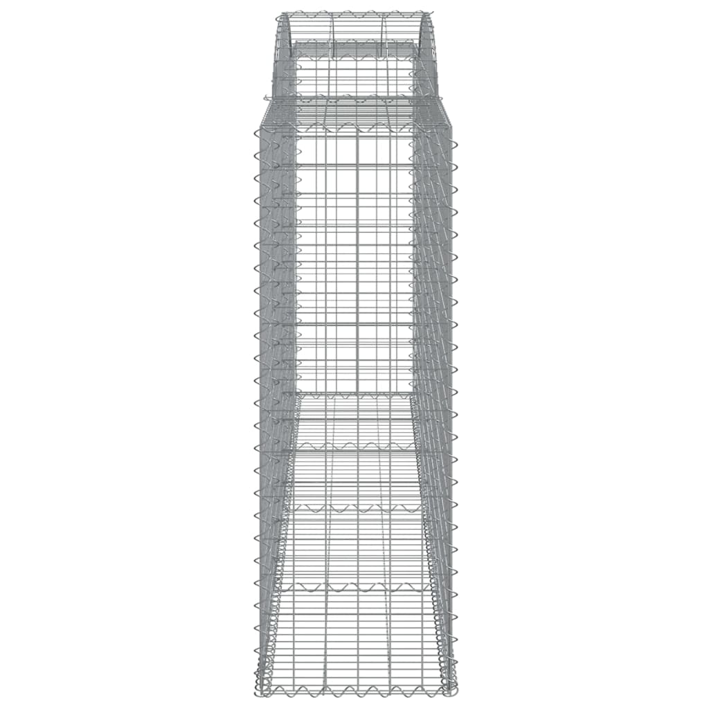 vidaXL Kosze gabionowe, 4 szt, 300x50x140/160 cm, galwanizowane żelazo