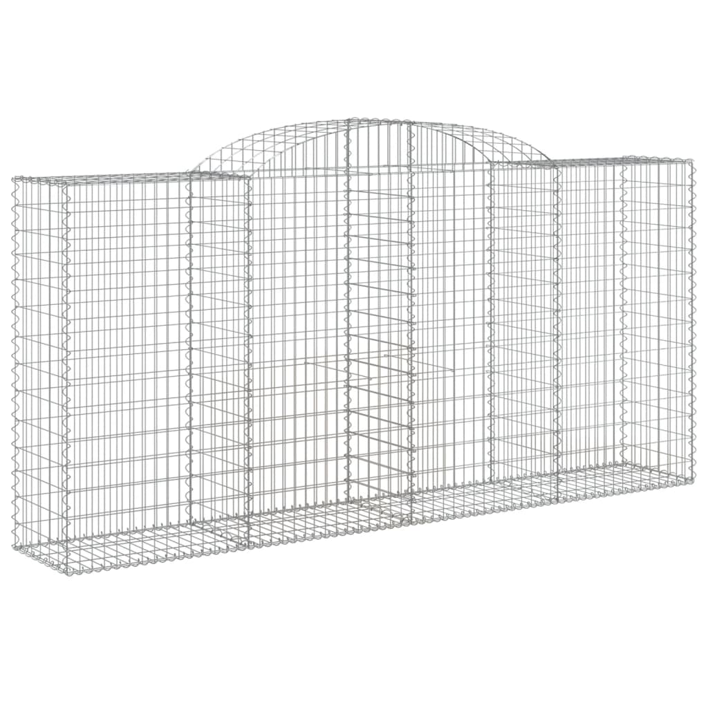vidaXL Kosze gabionowe, 6 szt, 300x50x140/160 cm, galwanizowane żelazo